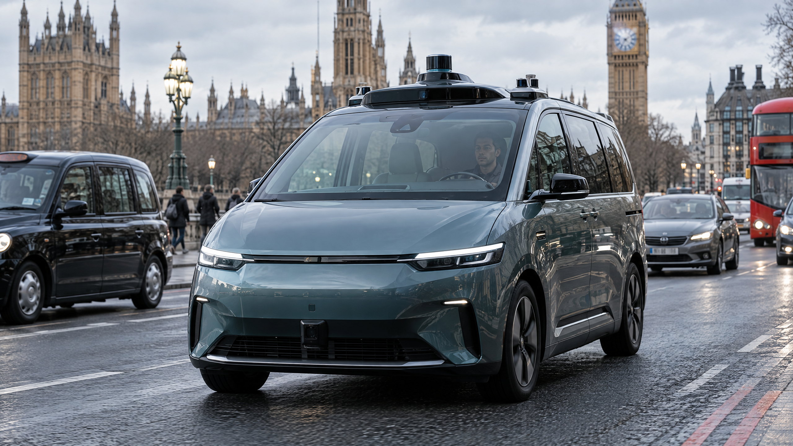 Baidu and Freenow Show RT6 Robotaxi in London as Safety-Driver Tests Continue